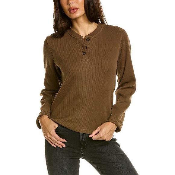 Onia Tops - Onia Waffle Henley Top